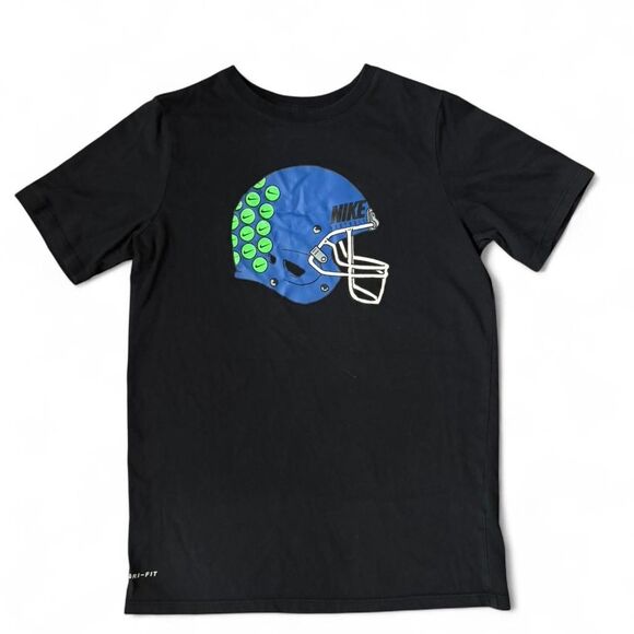 Nike boys Black and Navy T-shirt youth large football - Picture 1 of 5